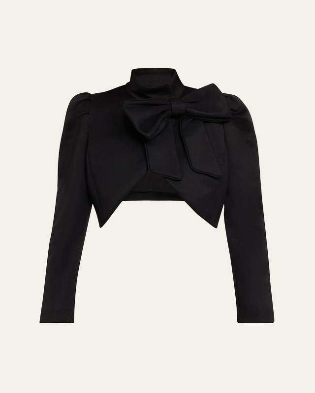 Addison Bow Collar Cropped Jacket